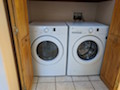 Close-up view of the LG front-load Washer and Dryerr.